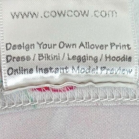 COW COW Girl's White Ocean Fish Beach Print Short Sleeve Skater Dress Size Small - Picture 6 of 6